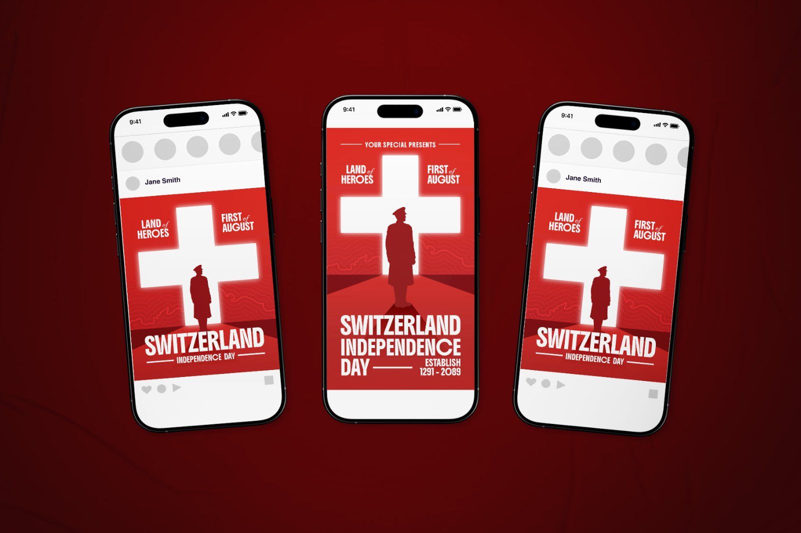 Switzerland Independence Day Celebration Flyer Set — image 1