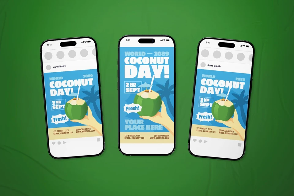 World Coconut Day Event Flyer Set