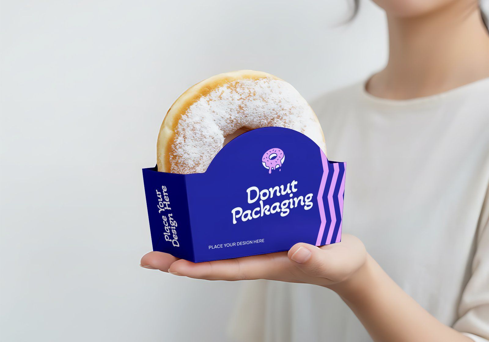 Premium Branding Blue Donut Store Mockup