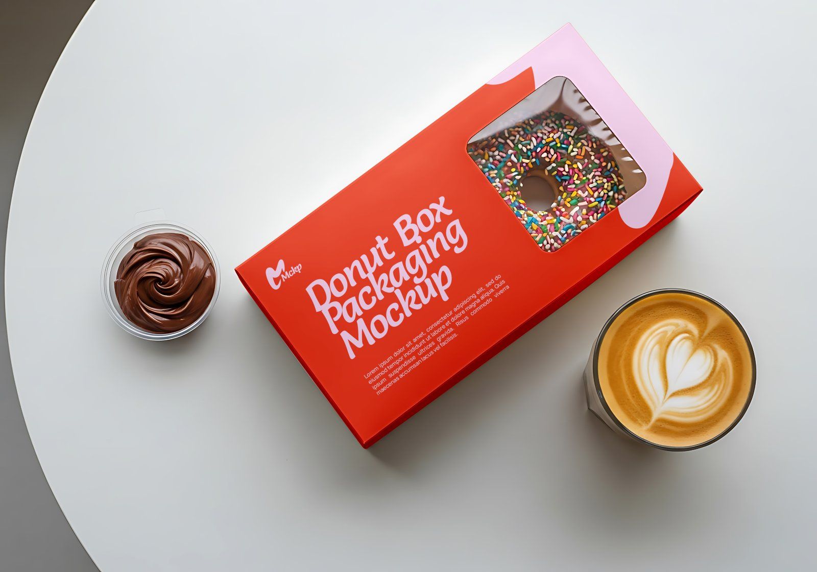Premium Branding Pink Donut Store Mockup