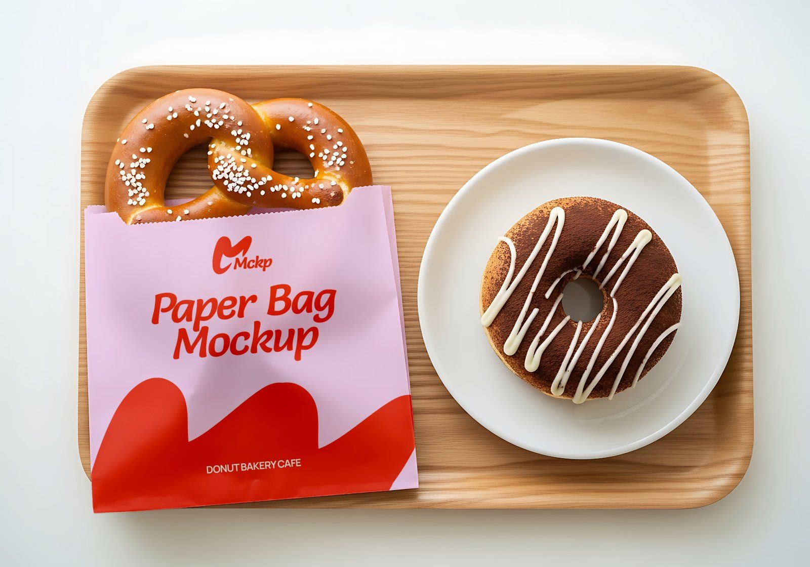Premium Branding Pink Donut Store Mockup