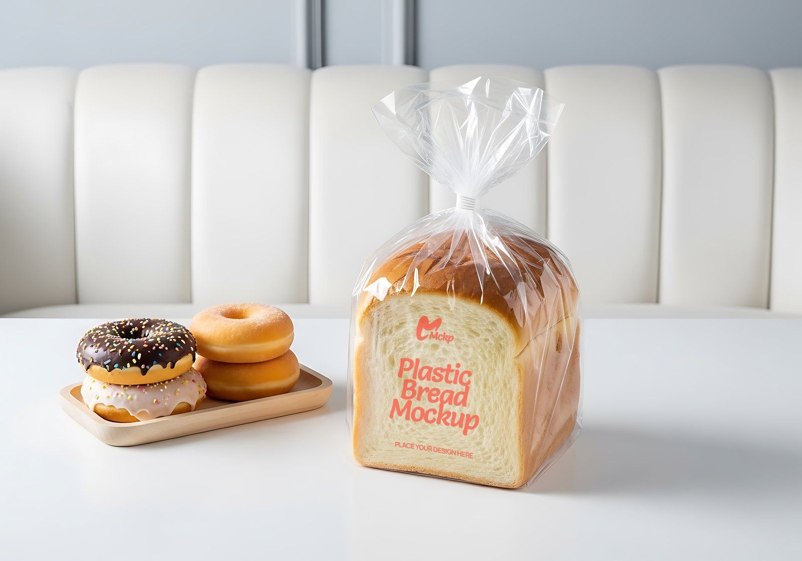 Premium Branding Pink Donut Store Mockup