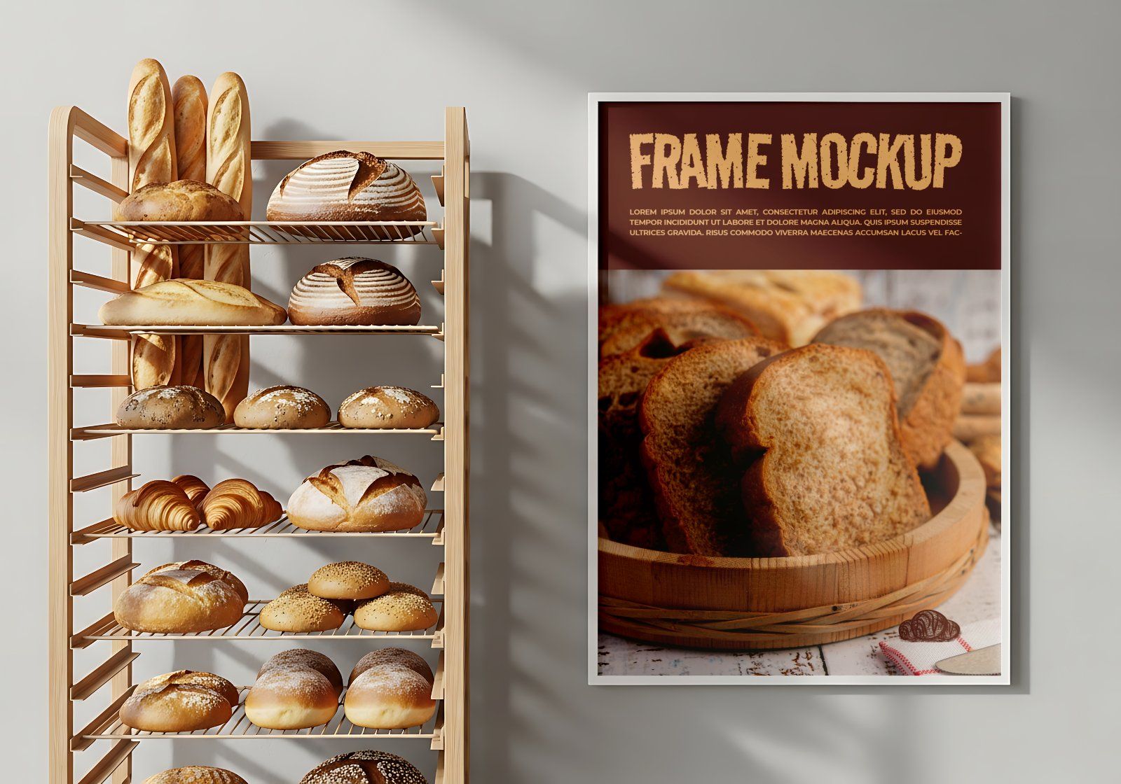 Premium Branding Bread & Coffee Store Mockup