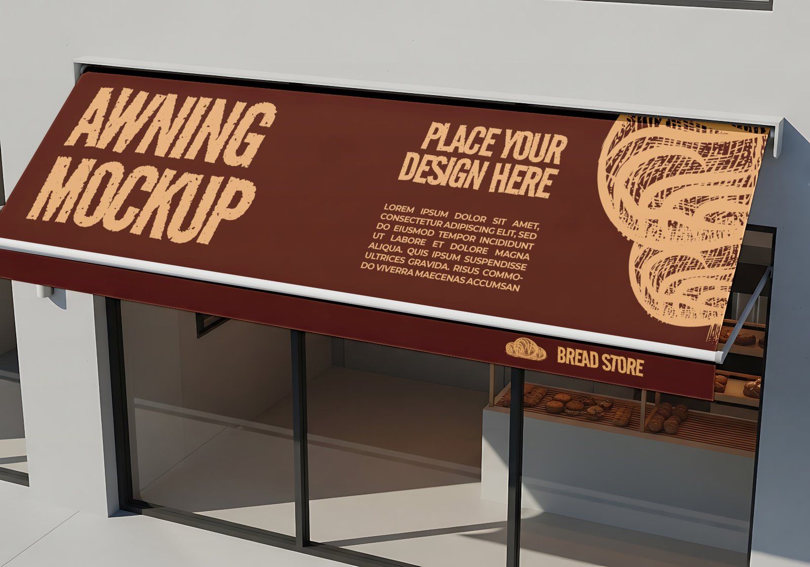 Premium Branding Bread & Coffee Store Mockup