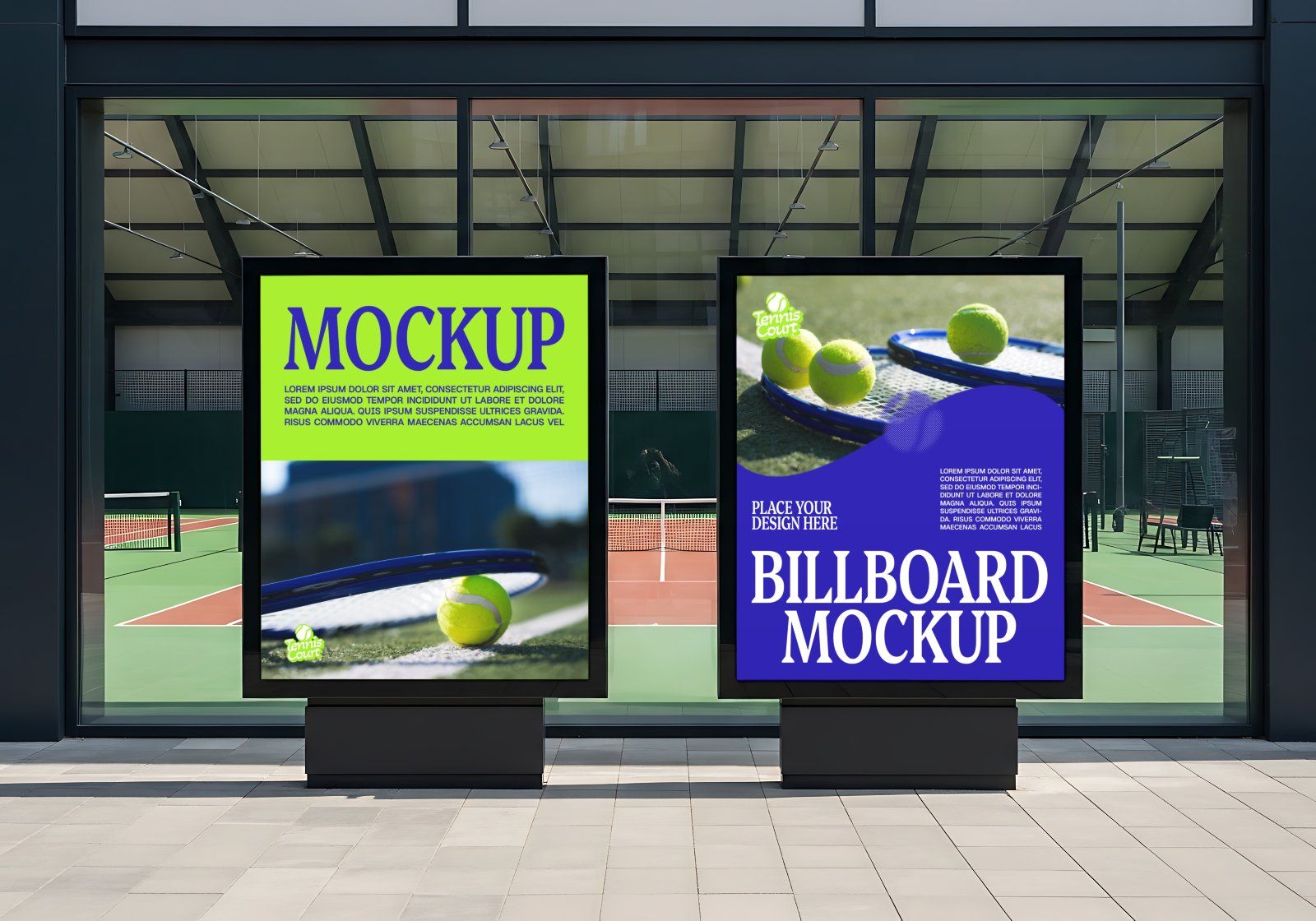 Pro Tennis Court Branding Mockup Bundle – 15 Premium PSD Scenes for Sportswear & Athletic Identity