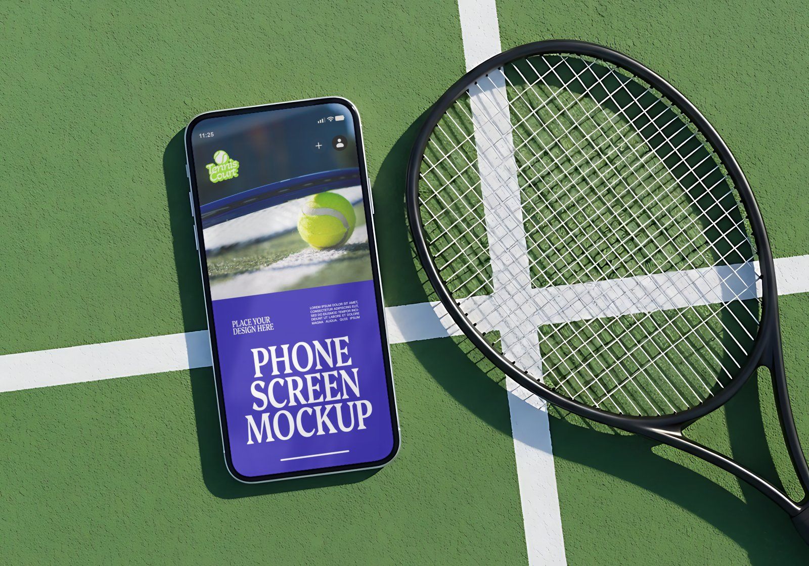 Pro Tennis Court Branding Mockup Bundle – 15 Premium PSD Scenes for Sportswear & Athletic Identity