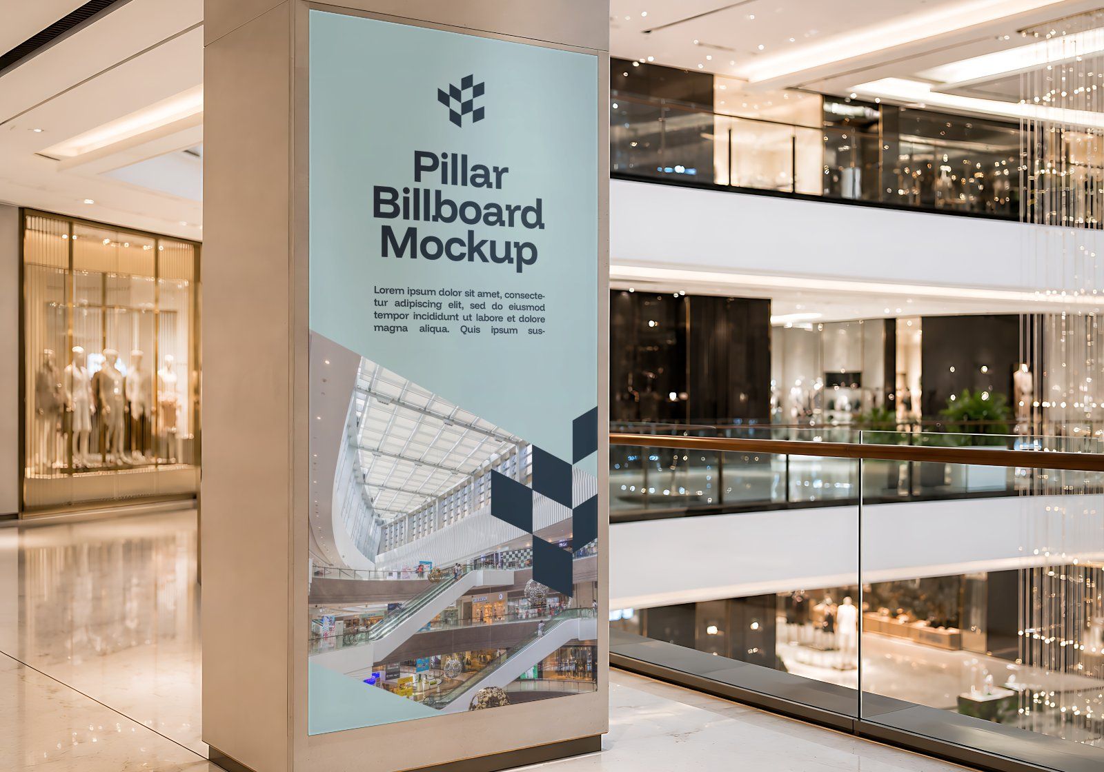 Premium City Mall Branding Mockup Bundle – 15 Giant PSD Scenes for Shopping Center & Retail Mega Arc