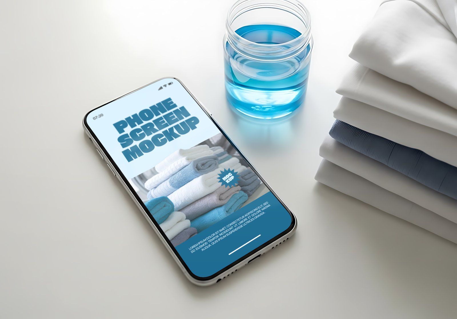 Laundry Shop Mockup Bundle – 15 PSD Templates for Branding, Packaging, and Interior Display