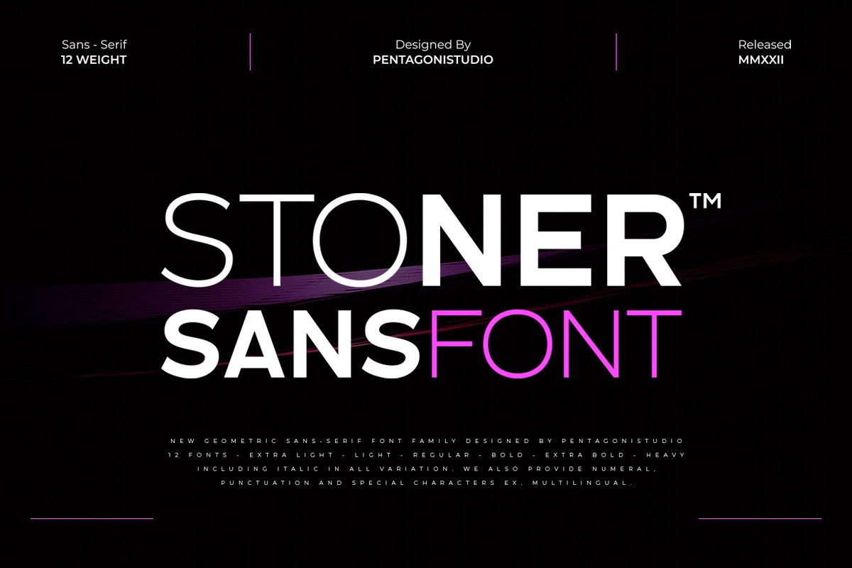 Stoner | 12 Sans Serif Font Family