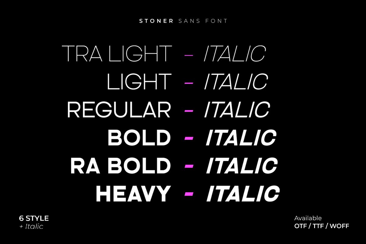 Stoner | 12 Sans Serif Font Family