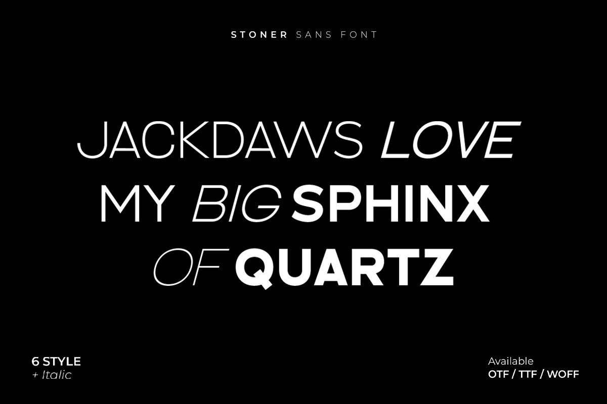 Stoner | 12 Sans Serif Font Family