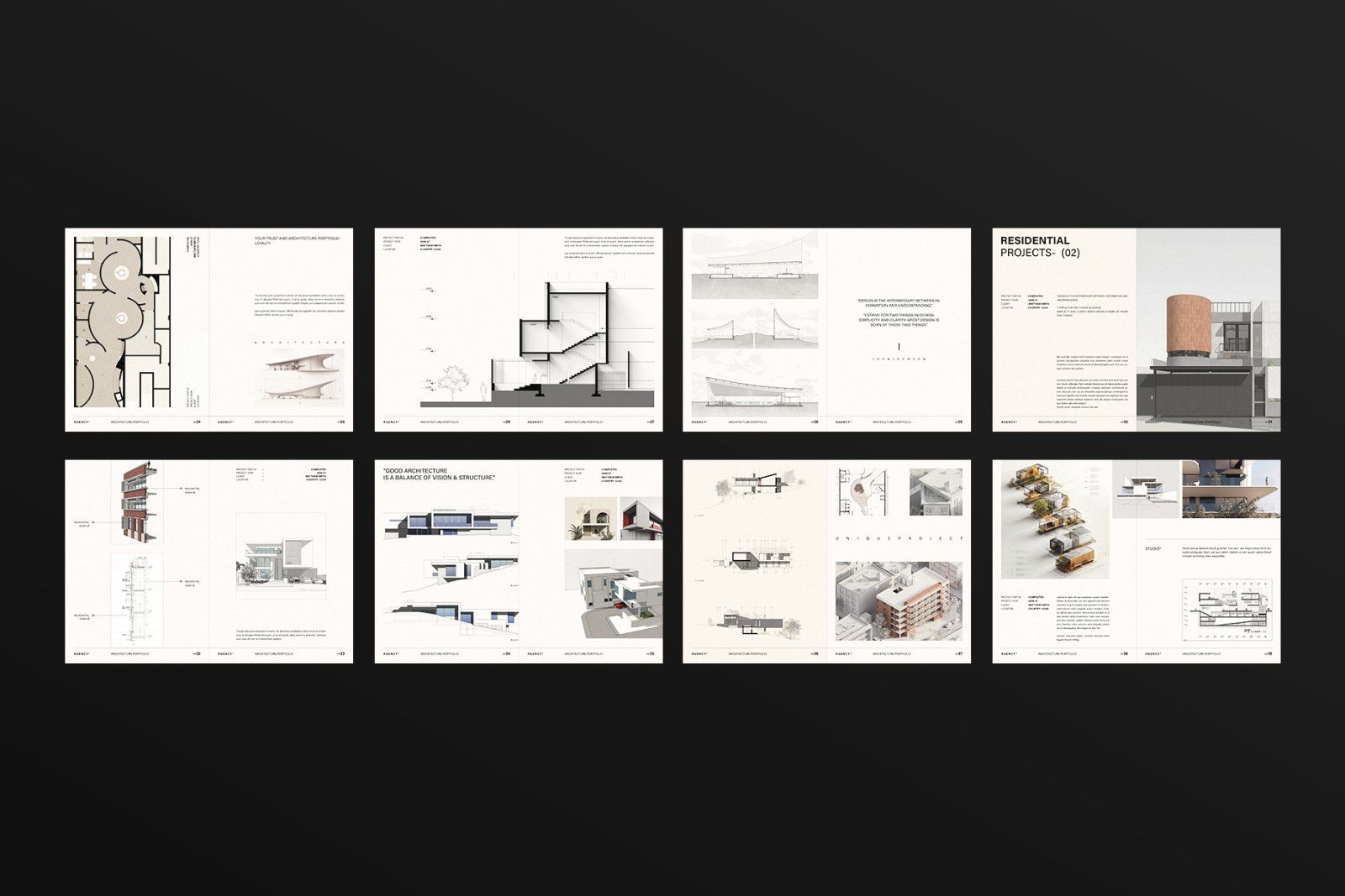 Architecture Sketch Design Portfolio Template