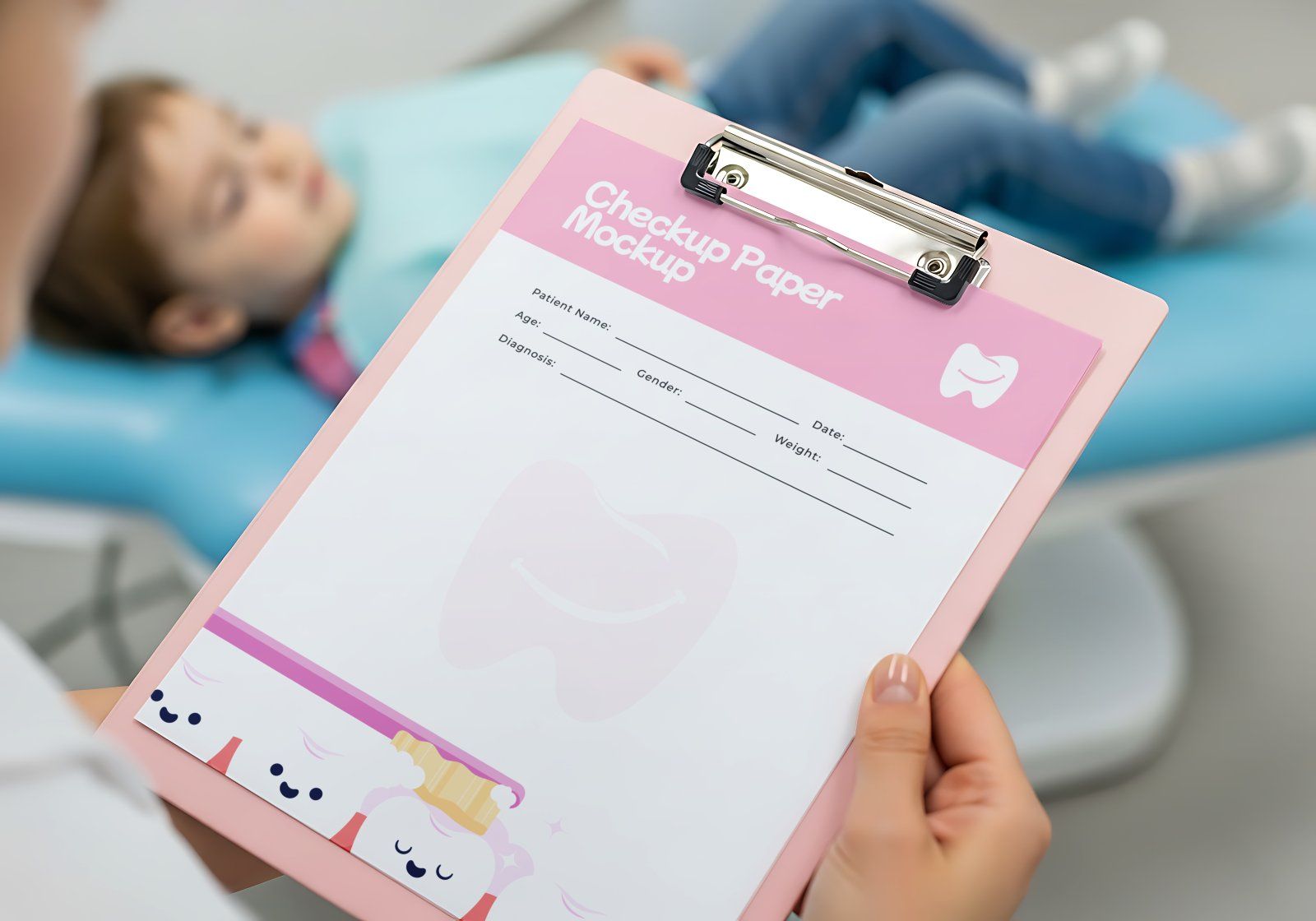 Children's Dental Clinic Branding Mockup Bundle – 15 Premium PSD Scenes for Pediatric Medical Identi