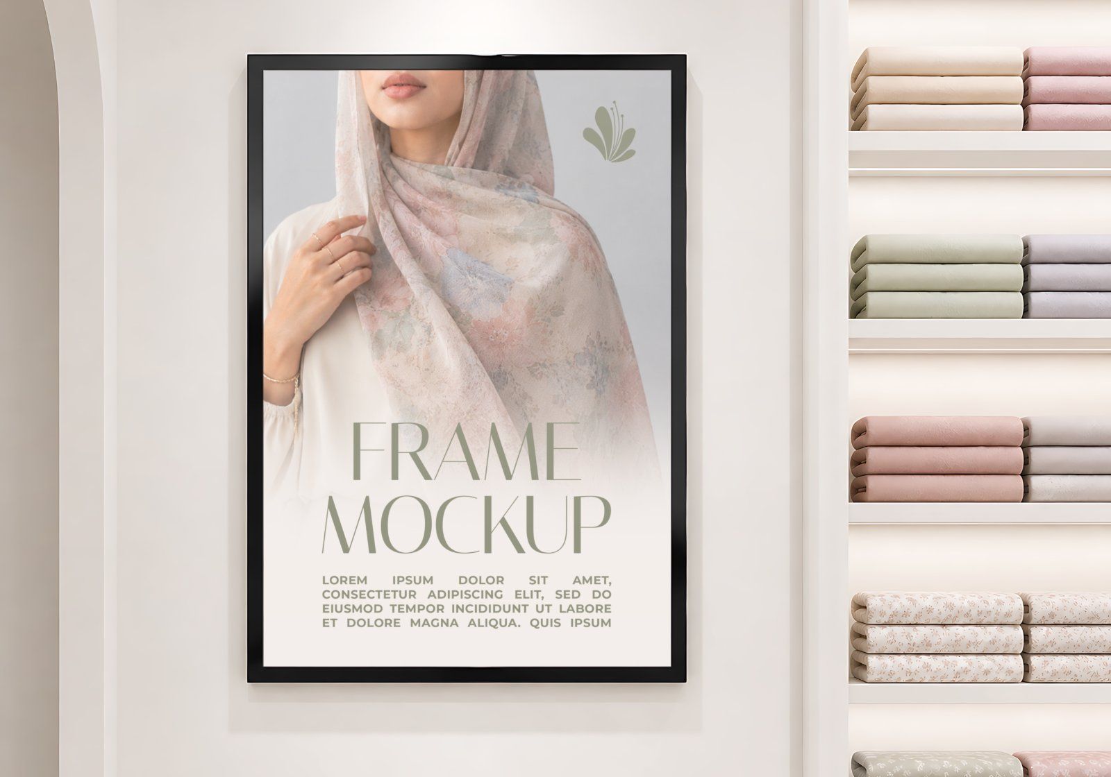 Premium Muslim Clothing Store Mockup Bundle – 15 Aesthetic PSD Scenes for Hijab Boutique, Modest Fas