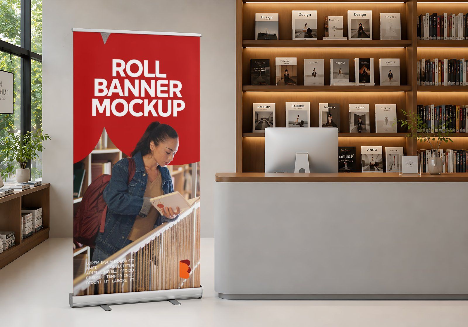 Premium Book Store Branding Mockup Bundle – 15 Literary PSD Scenes for Bookstores, Publishing Houses