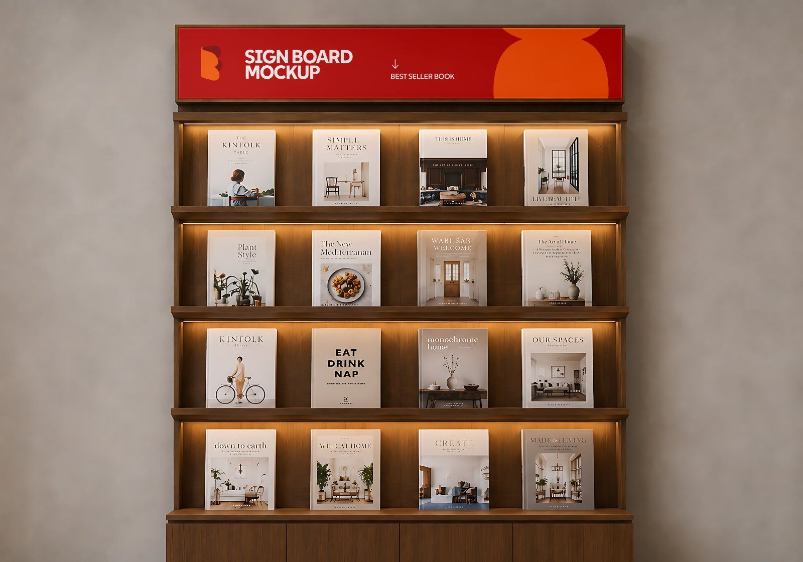 Premium Book Store Branding Mockup Bundle – 15 Literary PSD Scenes for Bookstores, Publishing Houses