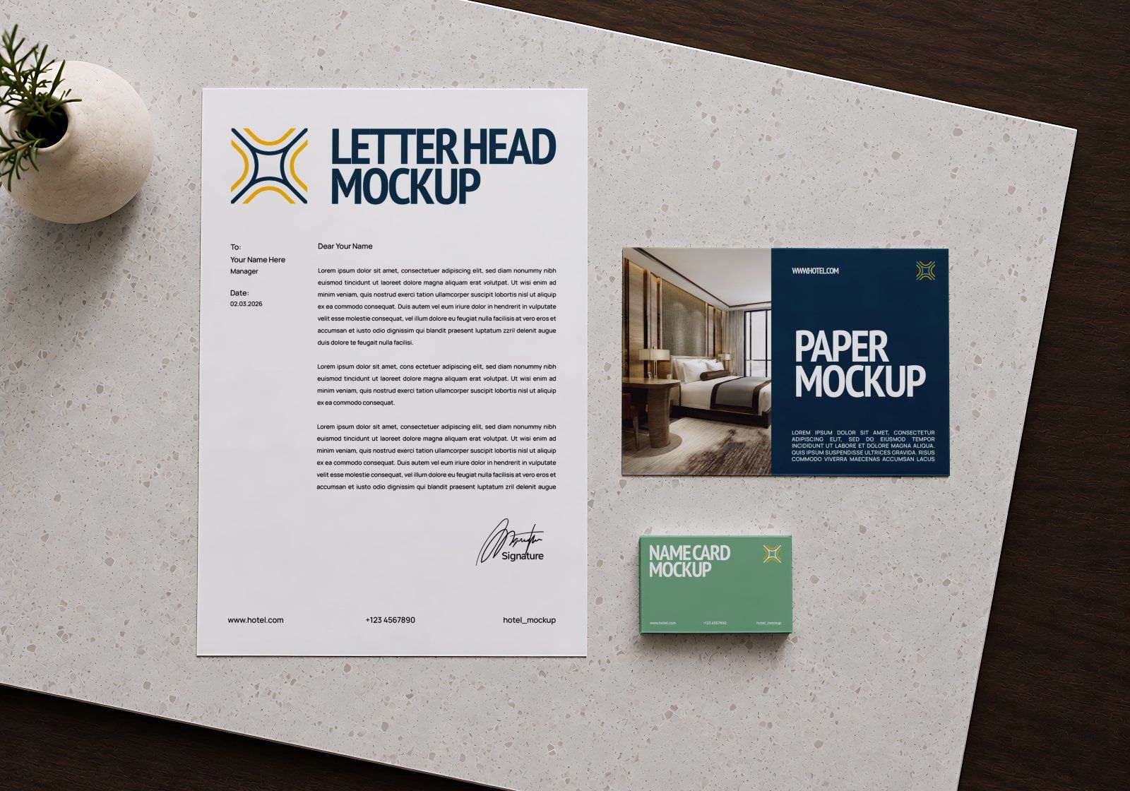 Hotel Mockup Bundle - Complete Hospitality Brand Identity PSD Mockups — image 8