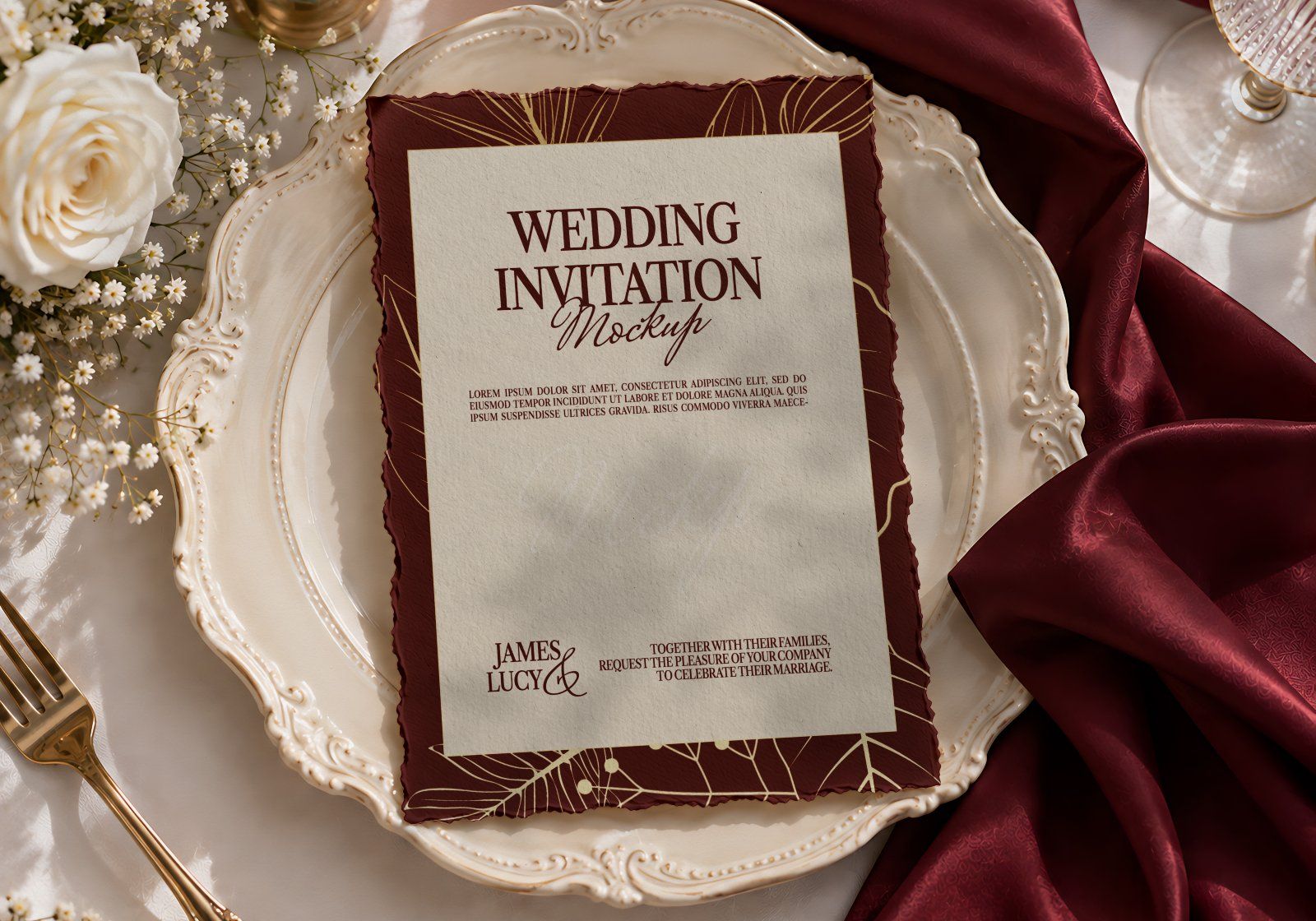 Luxury Wedding Invitation & Stationery PSD Mockup Pack (15 PSD Mockup) — image 15