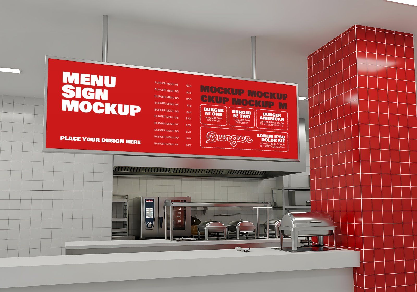 Burger Restaurant Branding Mockup Bundle | 15 Premium PSD Mockups | Fast Food Packaging & Menu Mocku