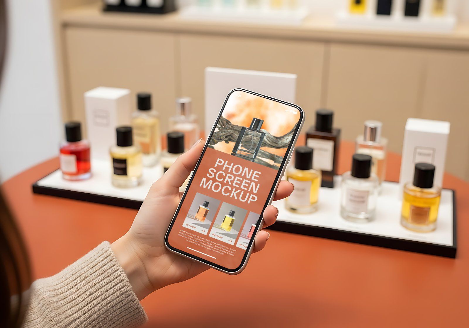 Premium Branding Perfume Store Mockup