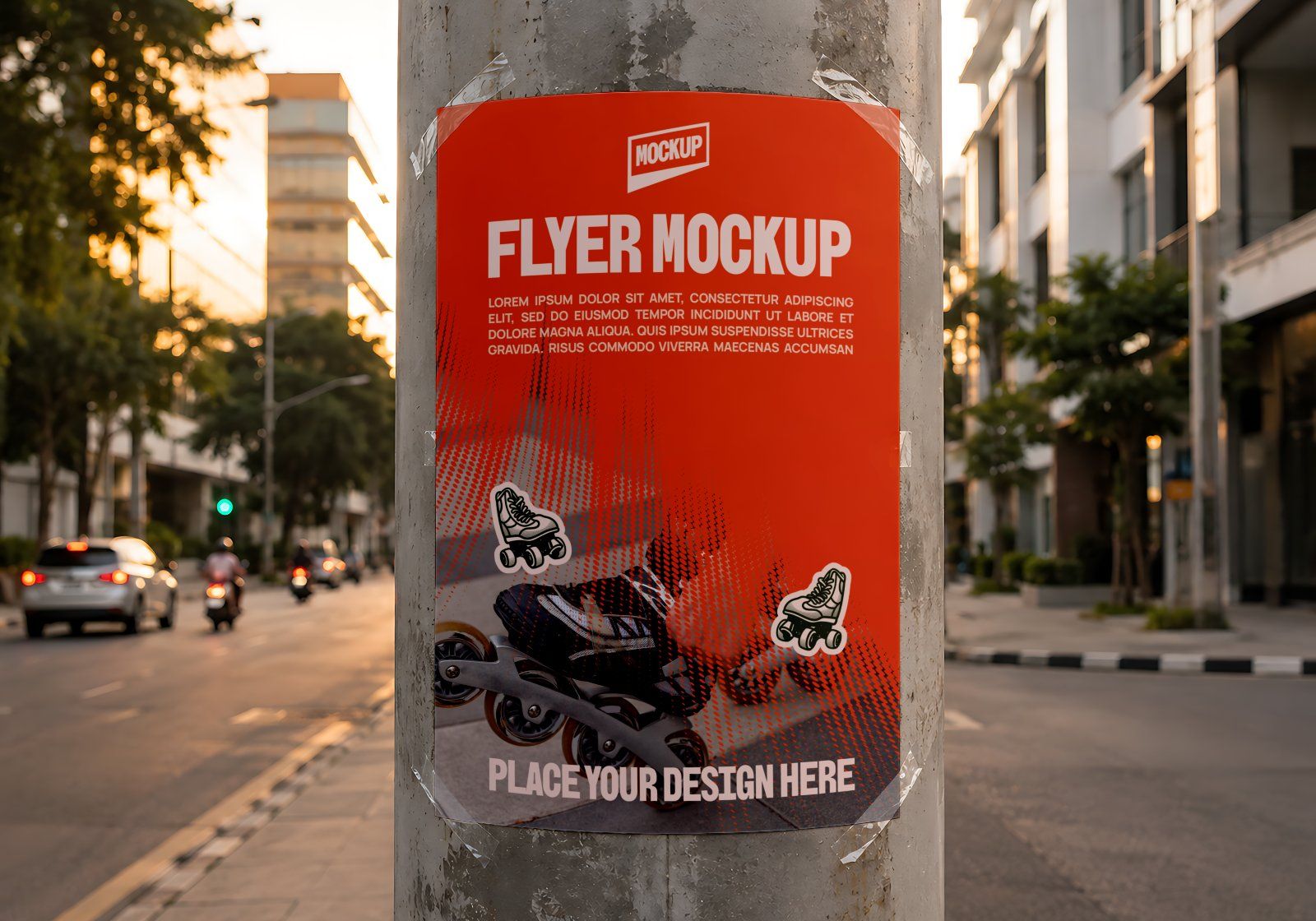 Premium Roller Skating Event Branding Mockup Bundle – 15 Retro & Urban PSD Scenes for Street Sports
