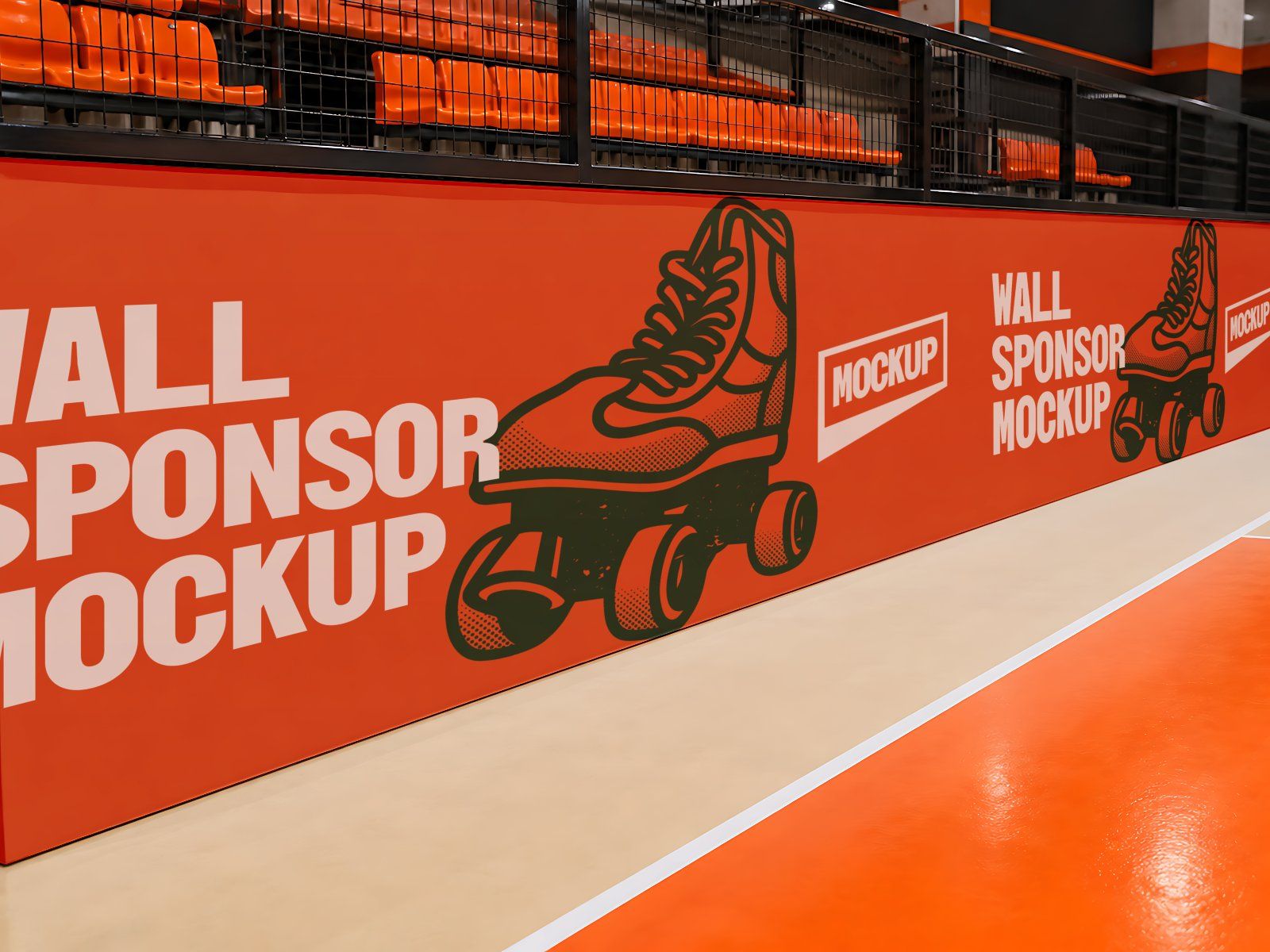 Premium Roller Skating Event Branding Mockup Bundle – 15 Retro & Urban PSD Scenes for Street Sports