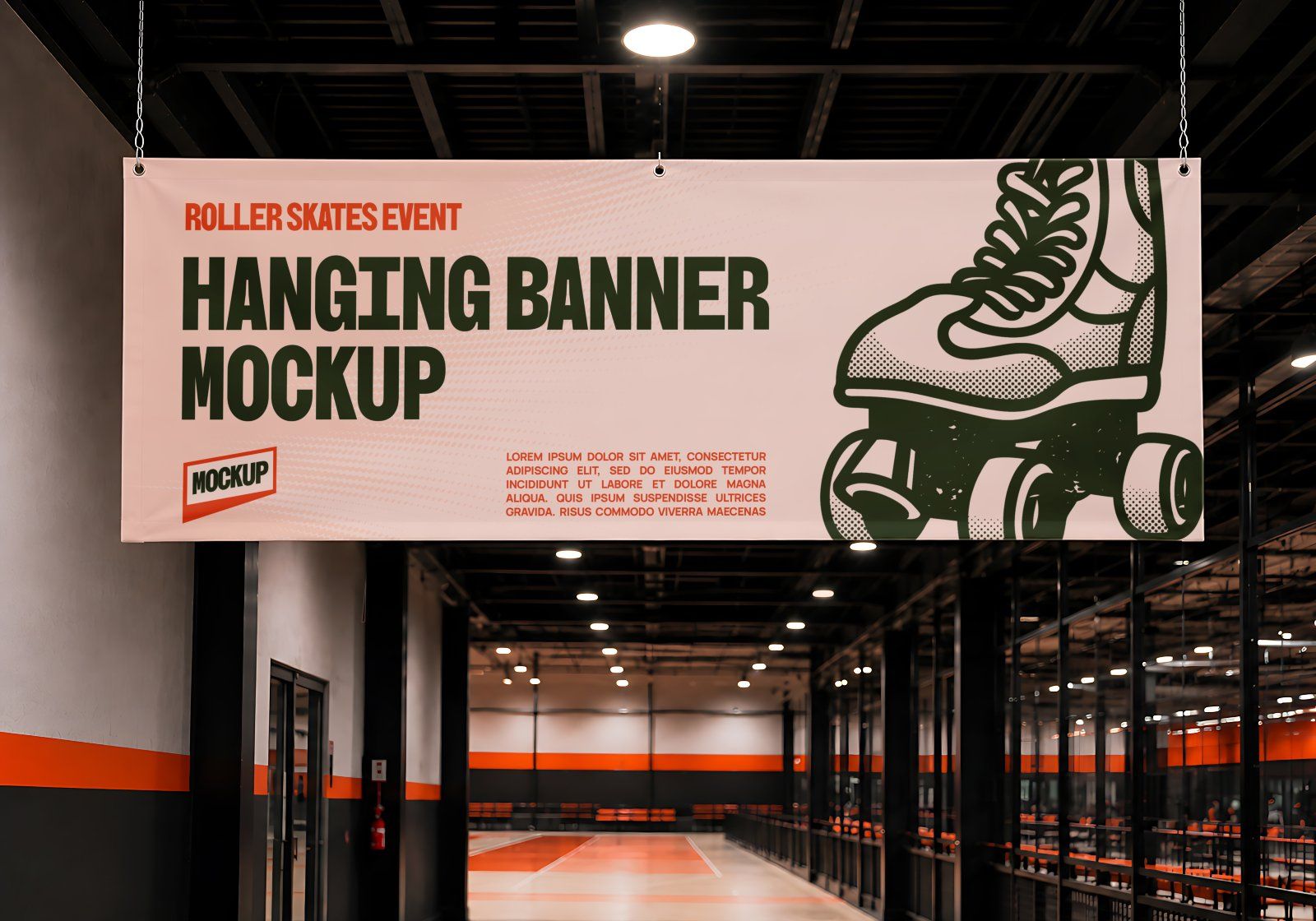 Premium Roller Skating Event Branding Mockup Bundle – 15 Retro & Urban PSD Scenes for Street Sports