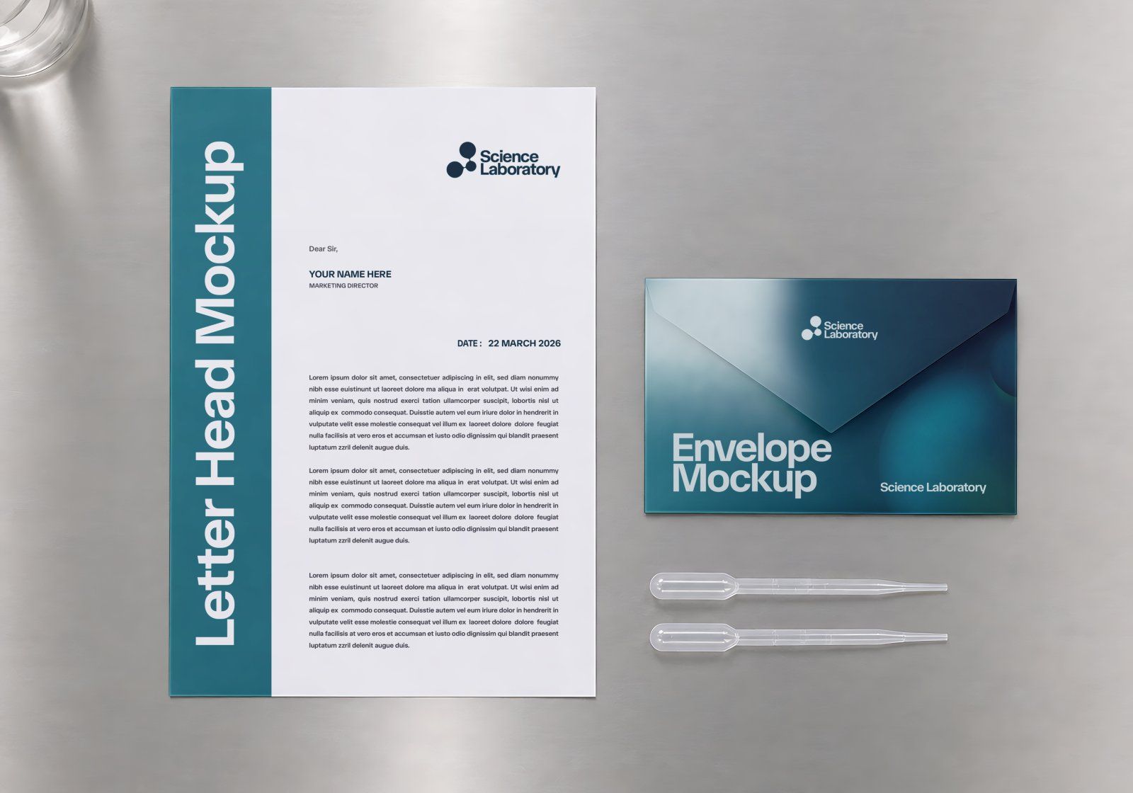 Premium Science Lab Branding Mockup Bundle – 15 Medical PSD Scenes for Pharmaceutical, Healthcare &