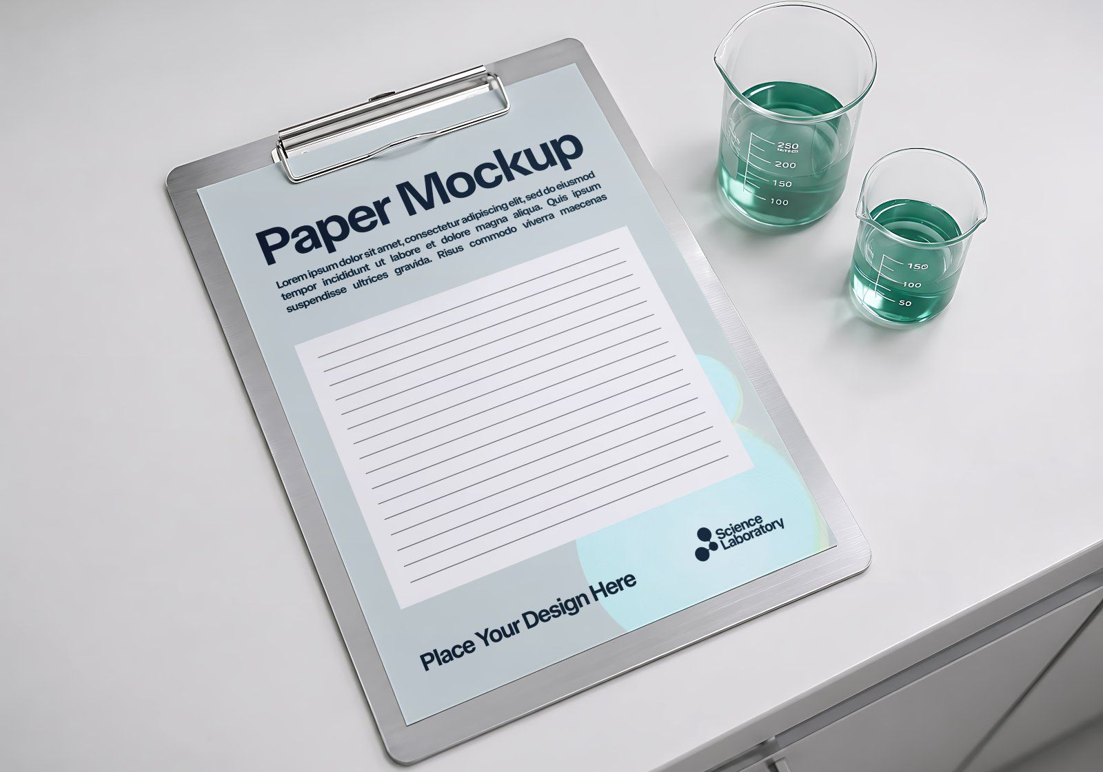 Premium Science Lab Branding Mockup Bundle – 15 Medical PSD Scenes for Pharmaceutical, Healthcare &
