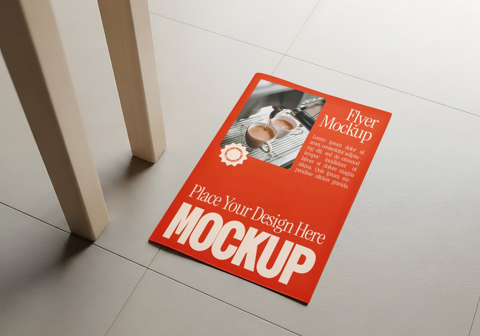 Premium Branding Red Store Coffee Mockup