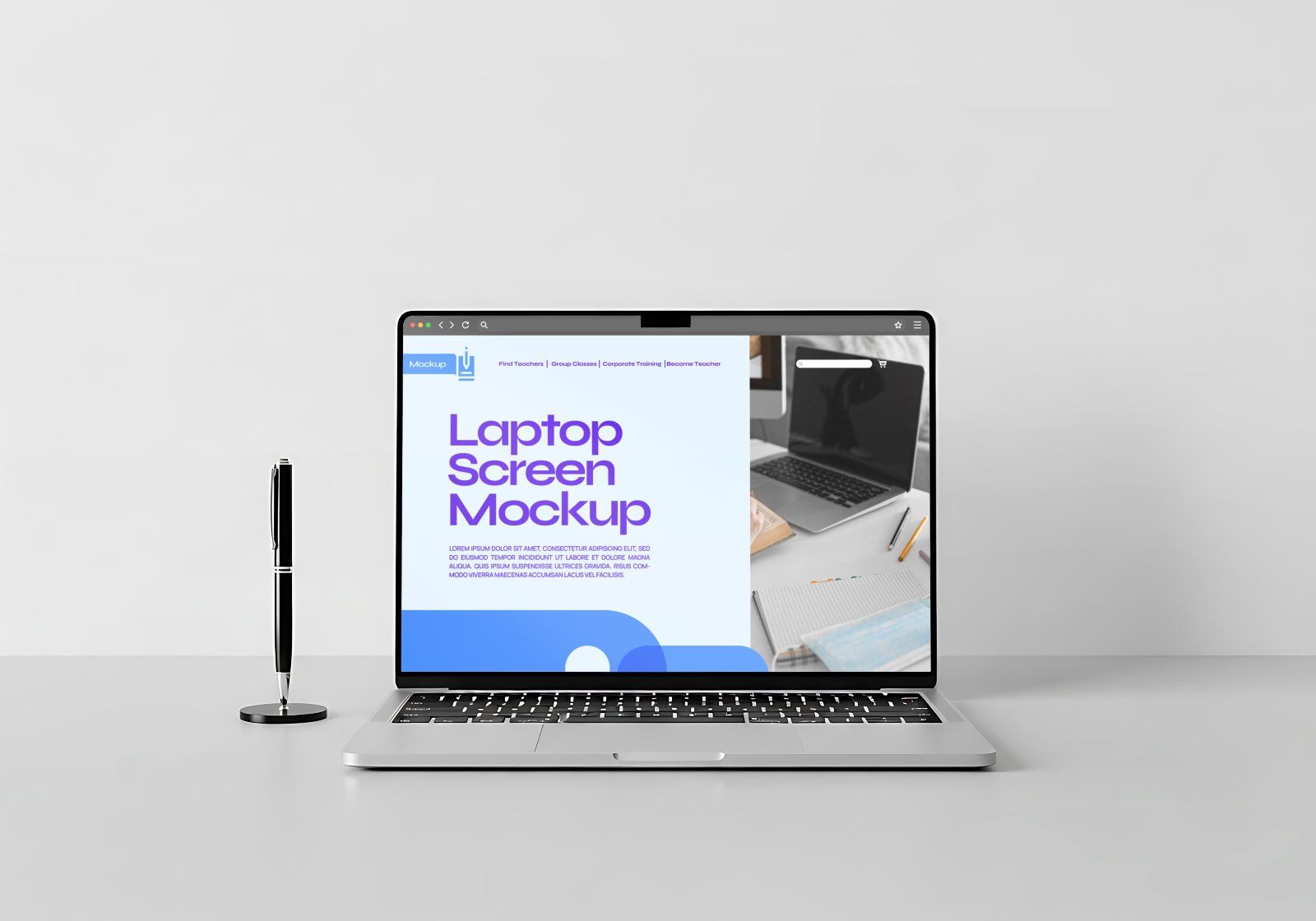 E-Learning Center Premium Education Branding PSD Mockups for Online Courses & Training Centers