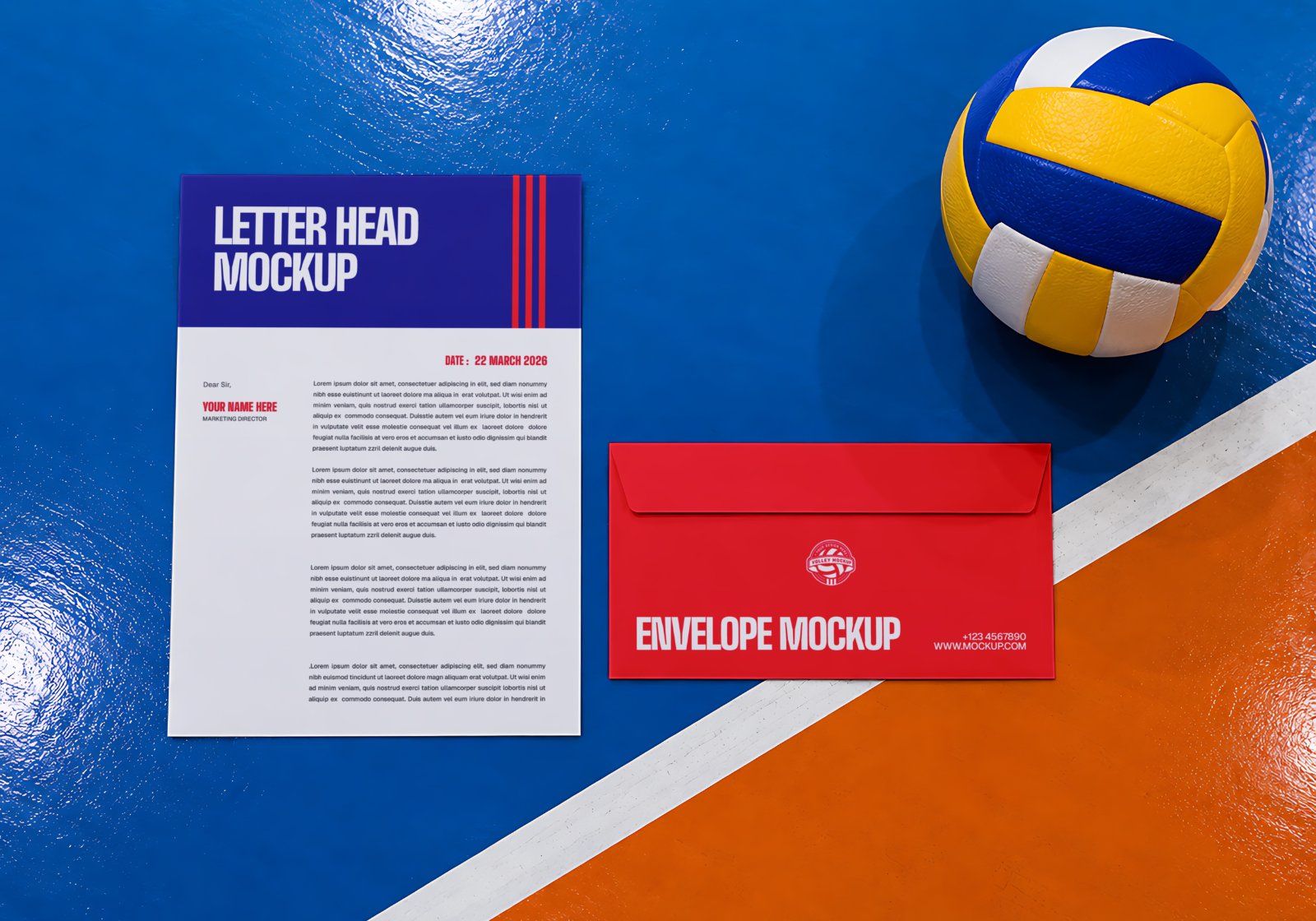 Ultimate Volleyball Team Branding Mockup Bundle – 15 Premium PSD Scenes for Tournament & Athletic Ki