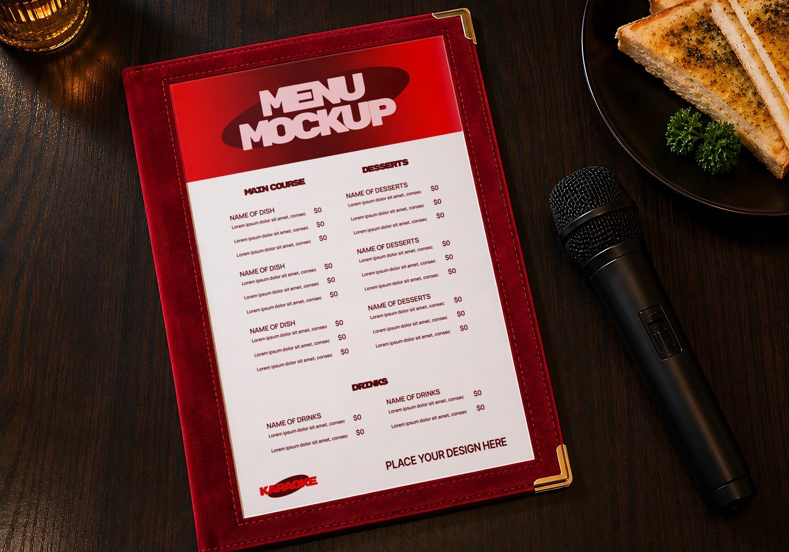 Karaoke Entertainment Branding Mockup Bundle - Karaoke Lounge & Music Bar Identity Mockup Set — image 6