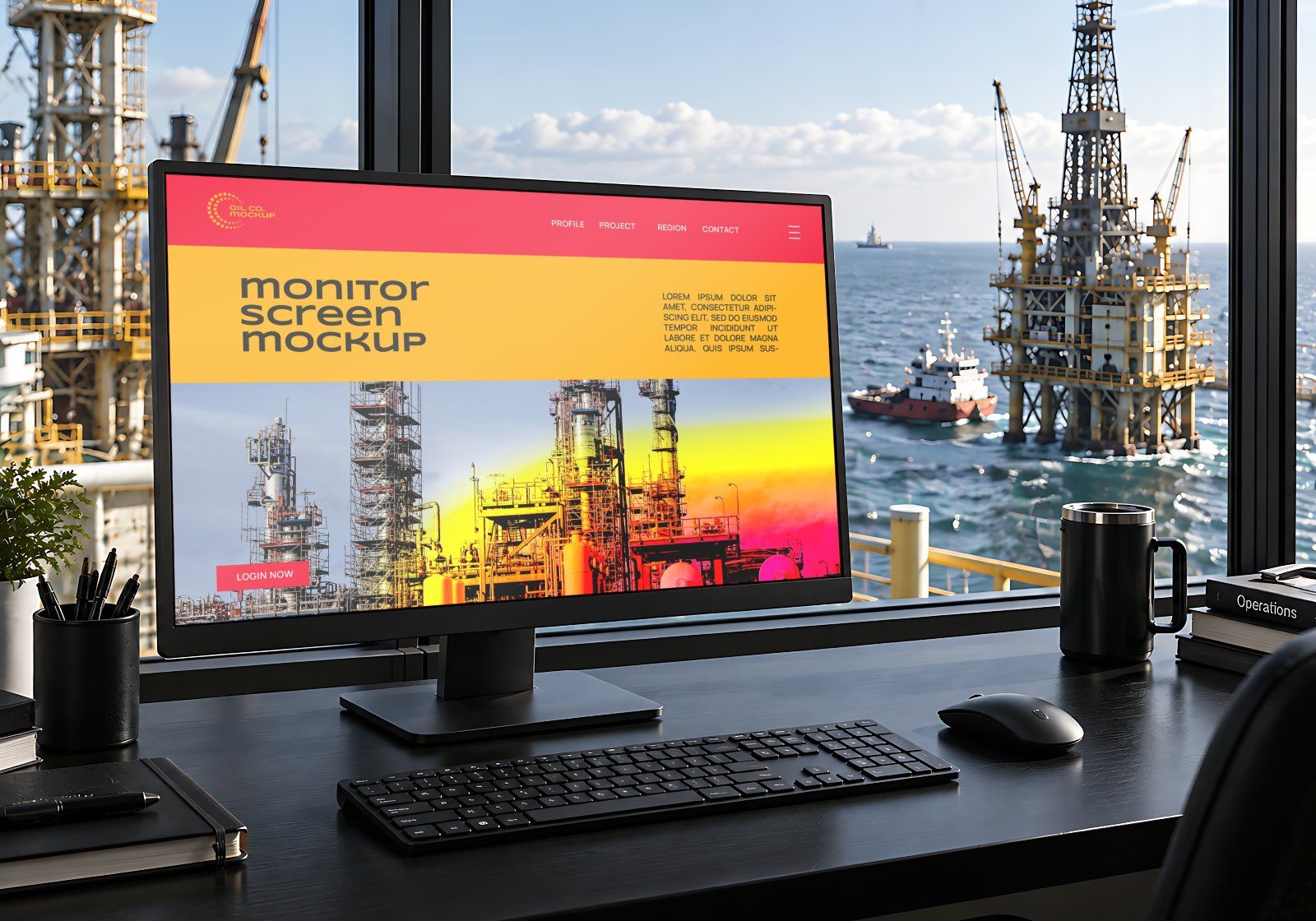 Oil and Gas Company Mockup Bundle - 15 Premium PSD Energy & Oil Industry Brand Identity — image 9