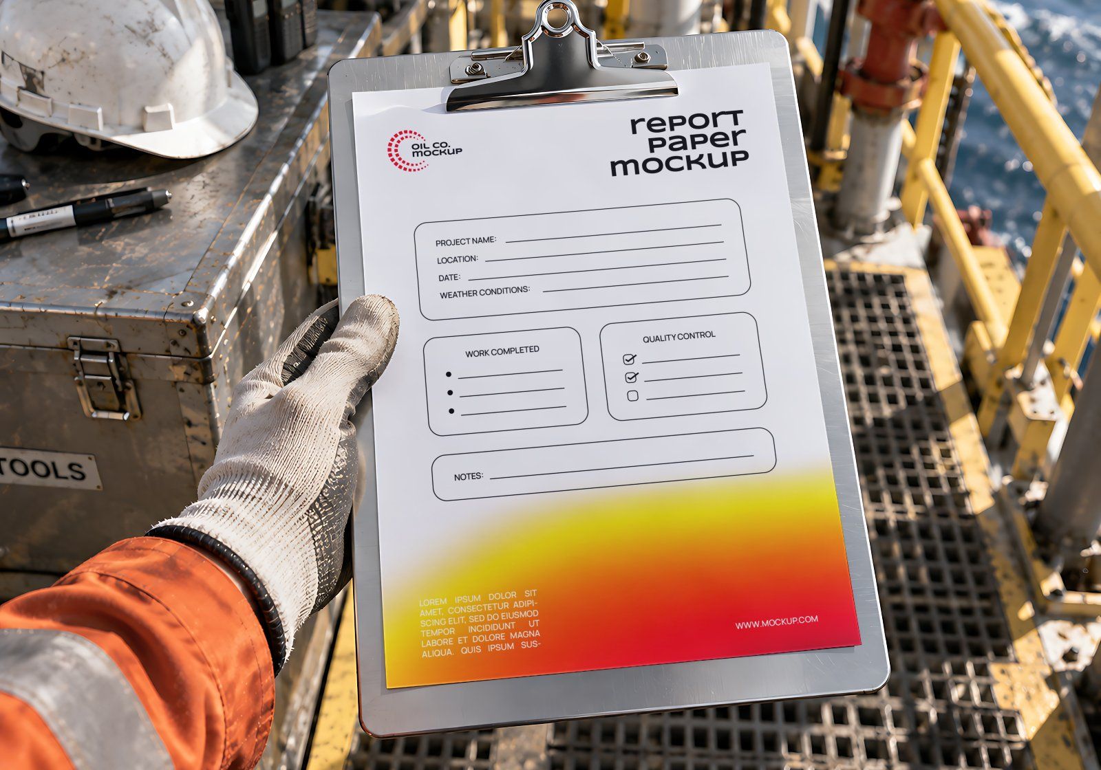 Oil and Gas Company Mockup Bundle - 15 Premium PSD Energy & Oil Industry Brand Identity — image 8