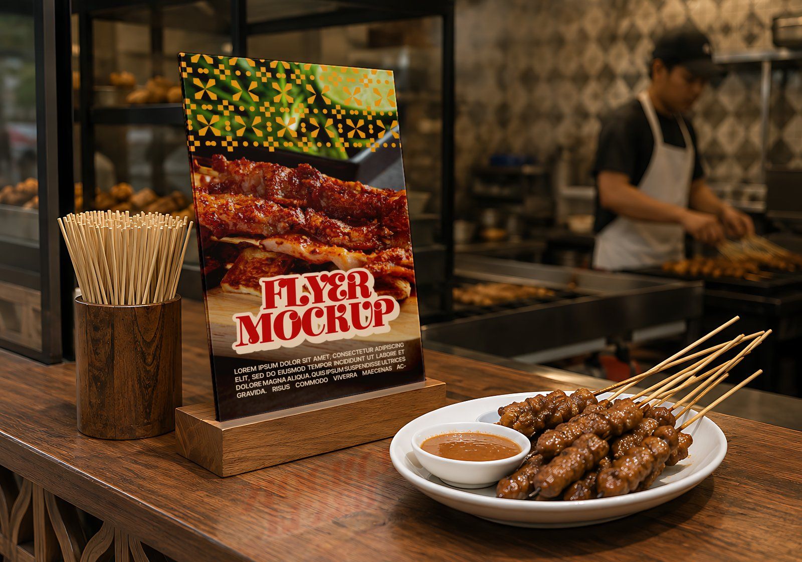 Premium Branding Satay Stall Mockup — image 2