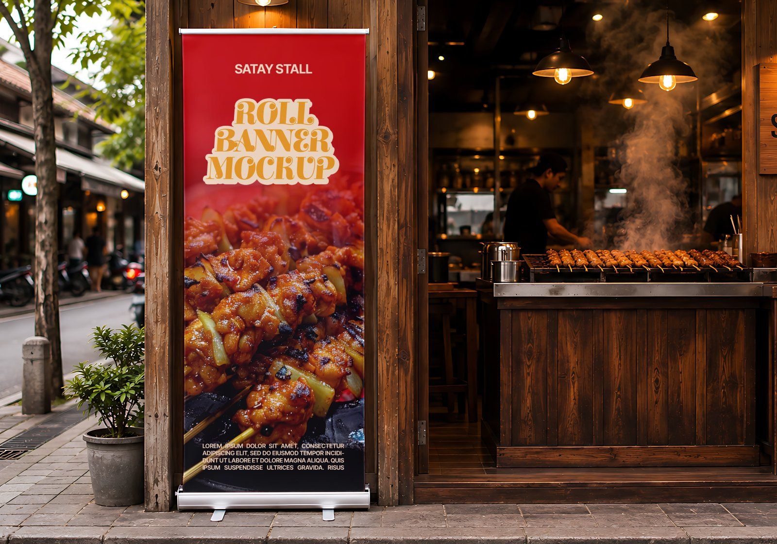 Premium Branding Satay Stall Mockup — image 3
