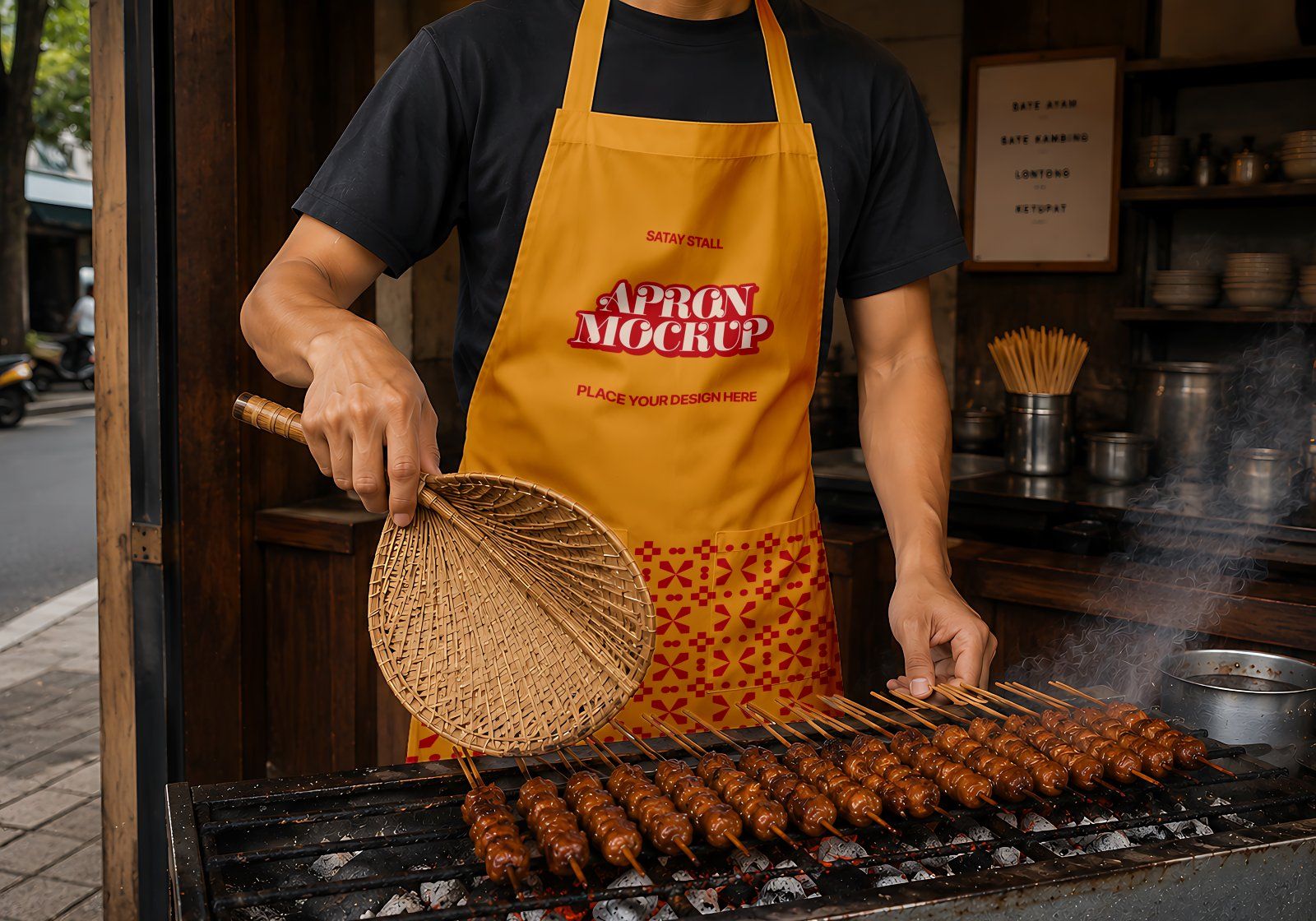 Premium Branding Satay Stall Mockup — image 4