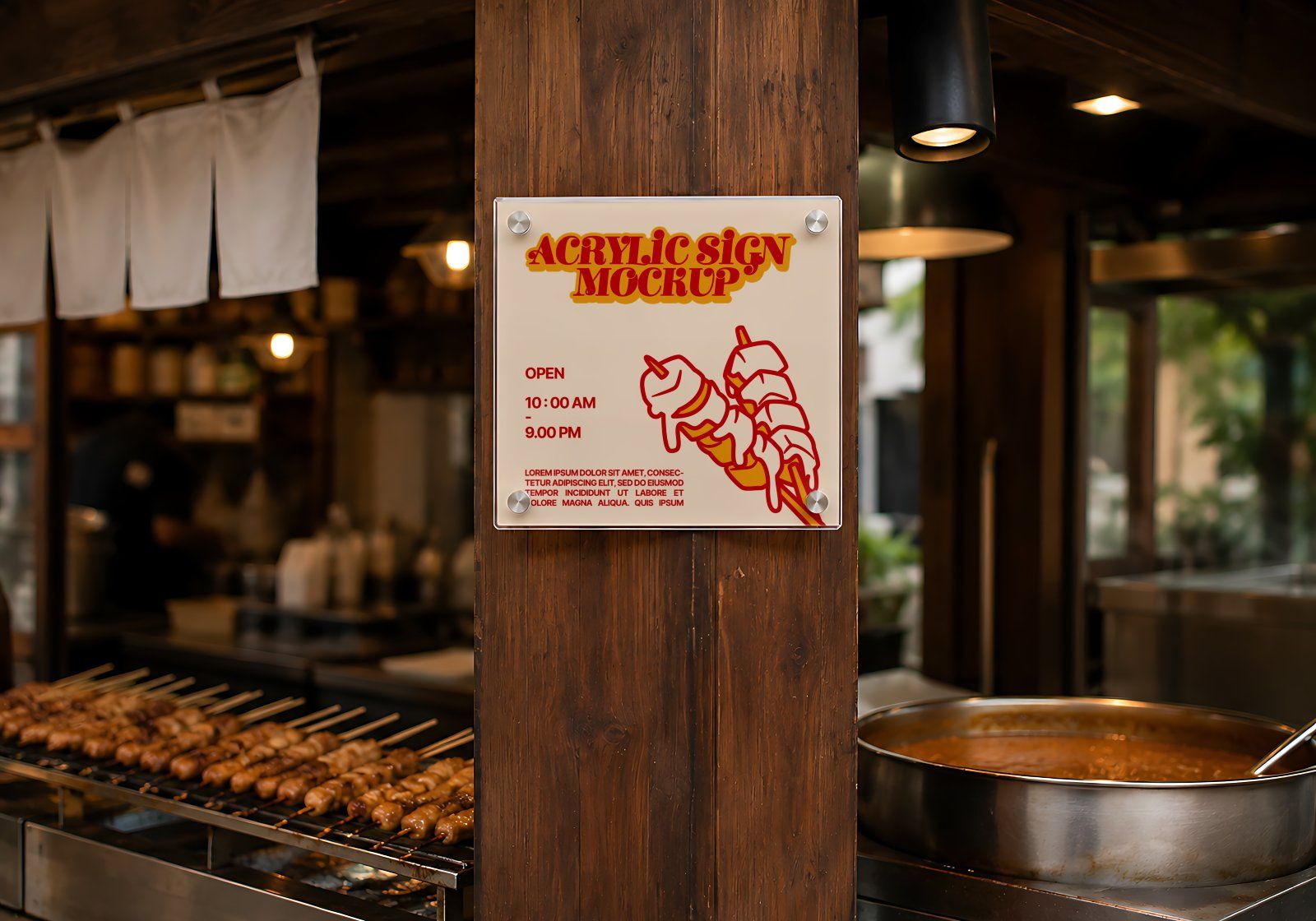 Premium Branding Satay Stall Mockup — image 7