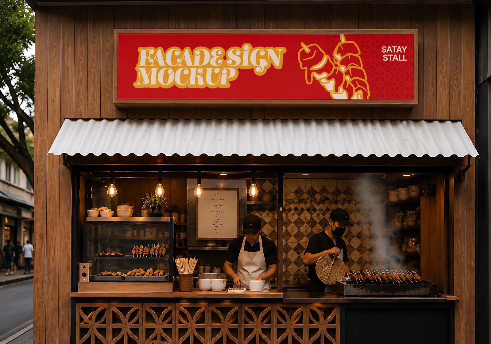 Premium Branding Satay Stall Mockup — image 10