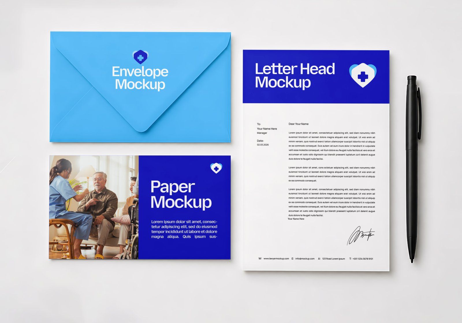 Nursing Home Mockup Bundle - Senior Living & Healthcare Facility Brand Identity 15 PSD Mockup — image 8