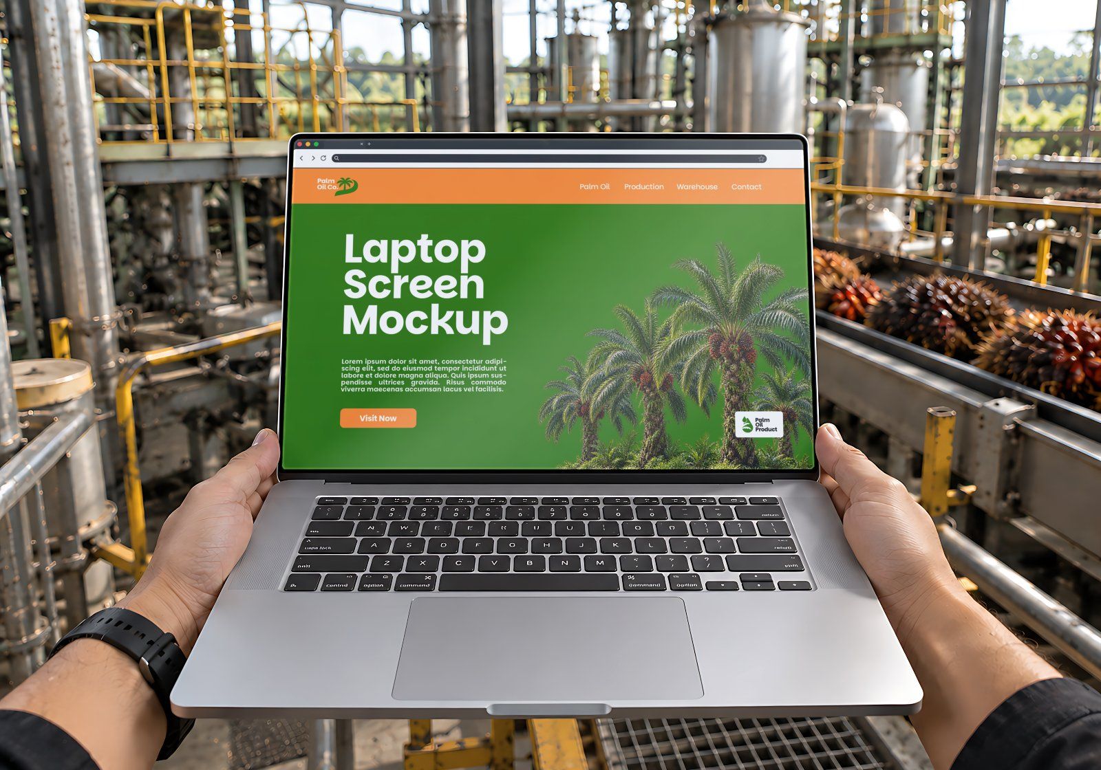 Palm Oil Company Mockup Bundle - 15 Premium PSD Agriculture & Palm Oil Plantation Branding — image 8