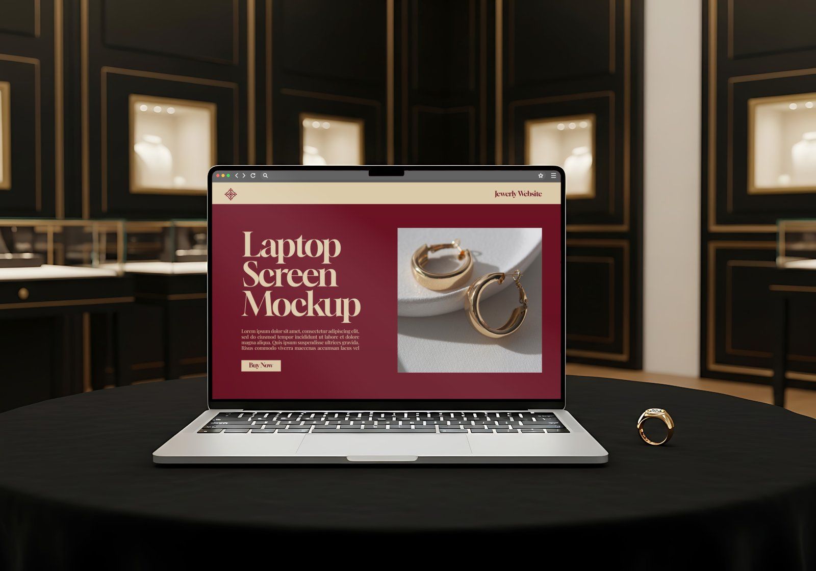 Jewelry Store Mockup Bundle – 15 PSD Templates for Luxury Branding