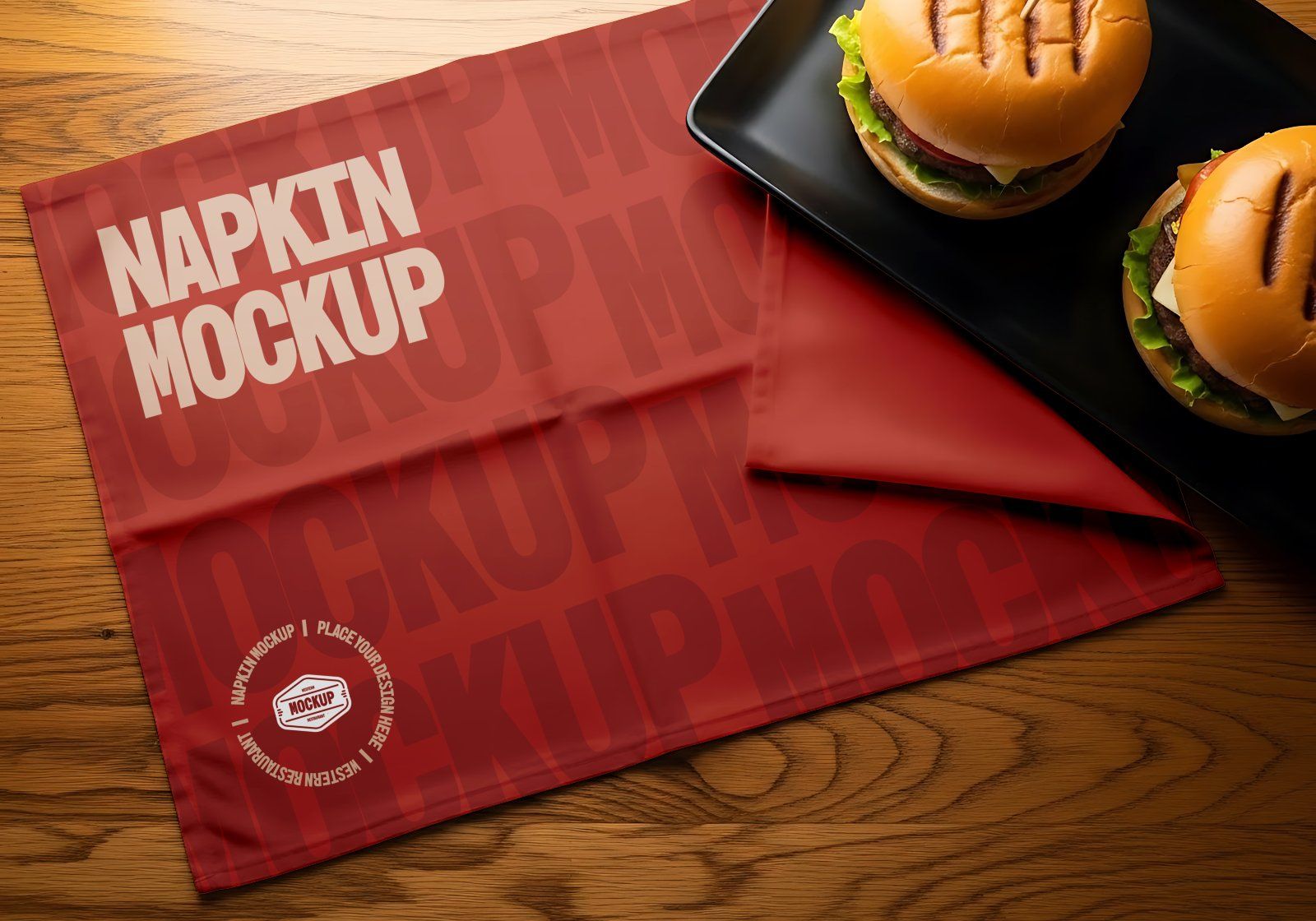 Premium Branding Western Food Restaurant Mockup