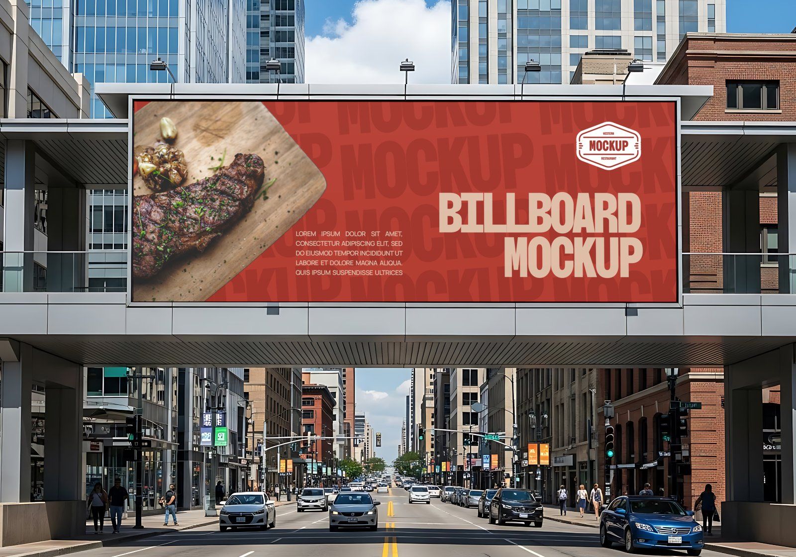 Premium Branding Western Food Restaurant Mockup