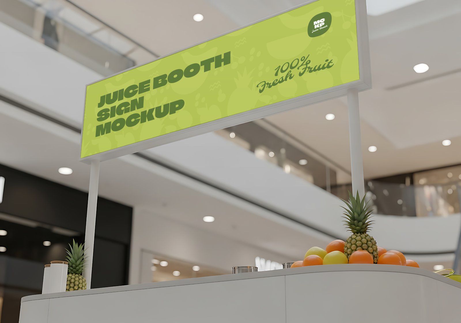 Juice Store Mockup Bundle Fresh Juice Branding & Packaging