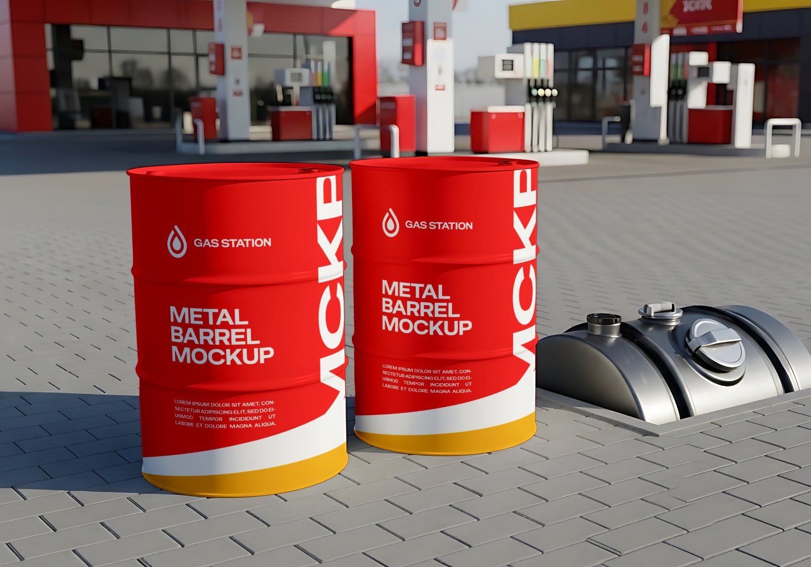 Premium Gas Station & Fuel Station Branding Mockup Bundle – 15 High-Res PSD Scenes for Energy Identi