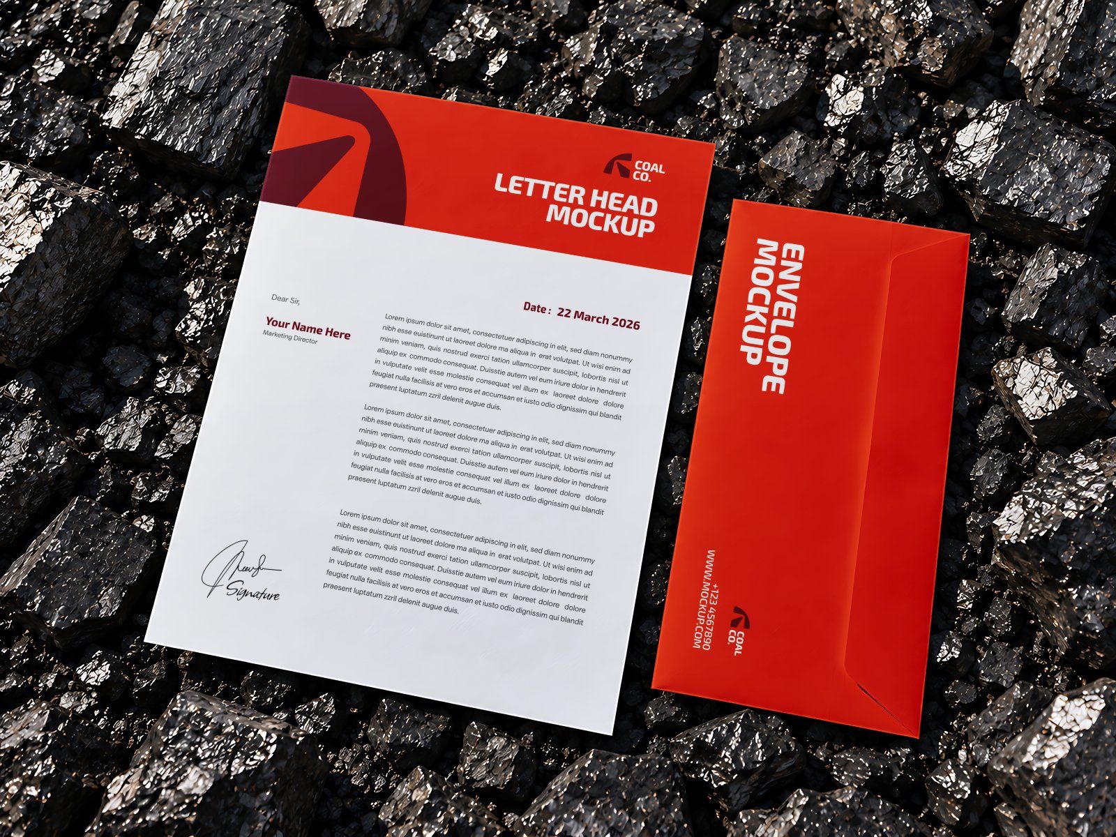 Coal Mining Company Mockup Bundle - 15 Premium PSD Mining Industry & Coal Corporation Brand Identity — image 12
