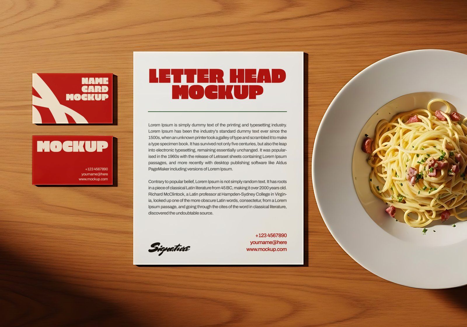 Premium Branding Italy Restaurant Mockup