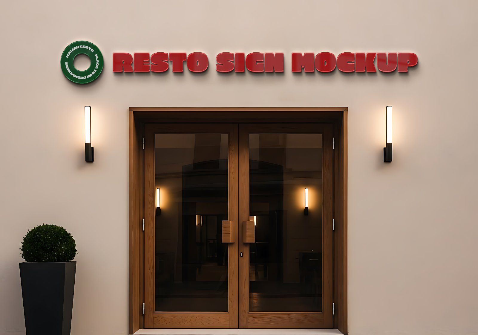 Premium Branding Italy Restaurant Mockup